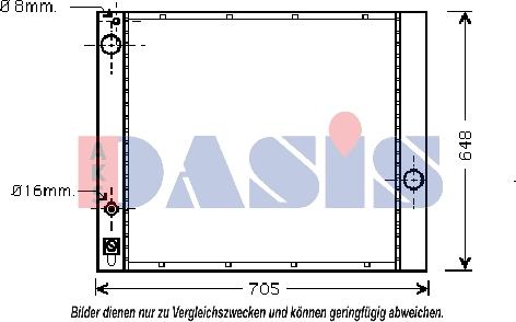 AKS Dasis 021000N - Радиатор, охлаждение двигателя unicars.by