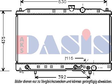 AKS Dasis 140110N - Радиатор, охлаждение двигателя unicars.by