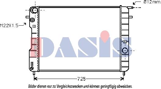 AKS Dasis 150044N - Радиатор, охлаждение двигателя unicars.by