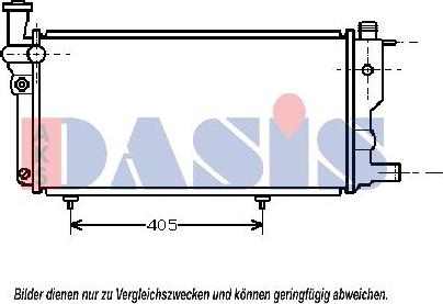 AKS Dasis 160071N - Радиатор, охлаждение двигателя unicars.by