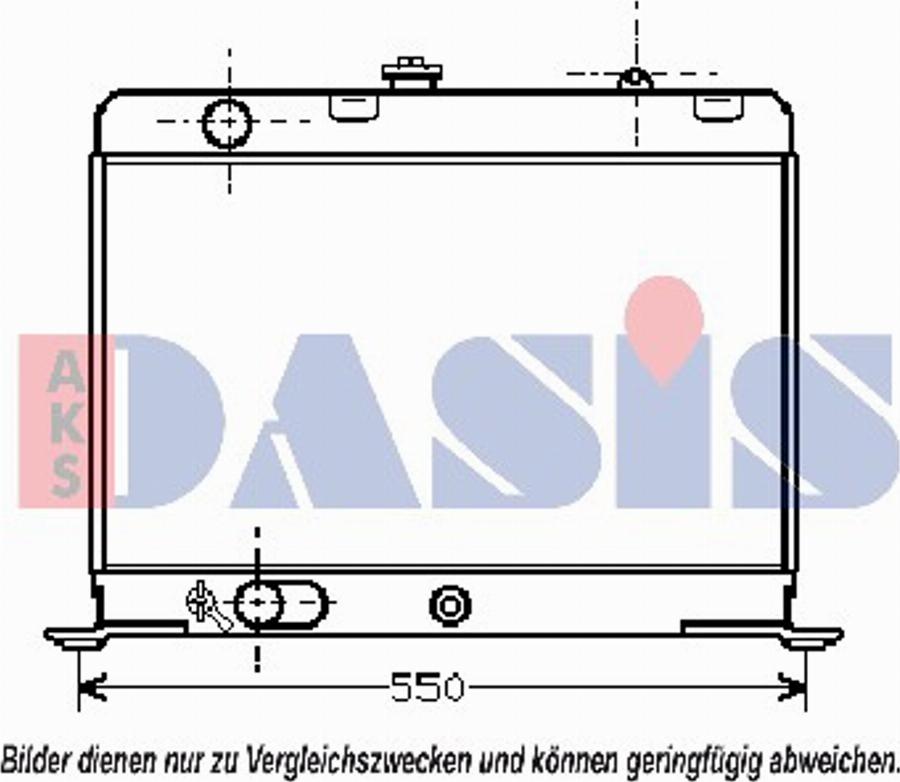 AKS Dasis 160780N - Радиатор, охлаждение двигателя unicars.by