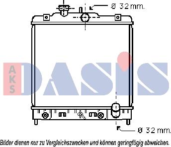 AKS Dasis 100260N - Радиатор, охлаждение двигателя unicars.by