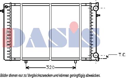 AKS Dasis 180035N - Радиатор, охлаждение двигателя unicars.by