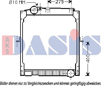 AKS Dasis 130033N - Радиатор, охлаждение двигателя unicars.by