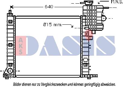 AKS Dasis 121950N - Радиатор, охлаждение двигателя unicars.by