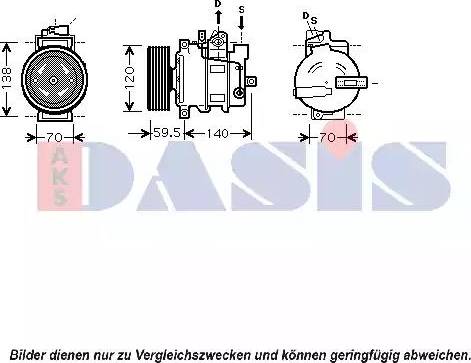 AKS Dasis 850068N - Компрессор кондиционера unicars.by