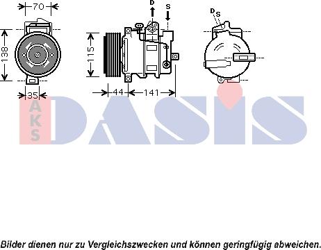 AKS Dasis 850379N - Компрессор кондиционера unicars.by