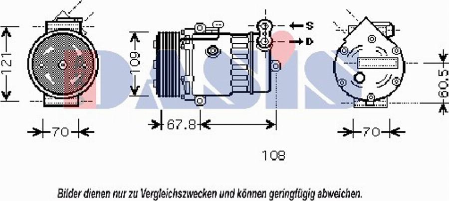 AKS Dasis 851445N - Компрессор кондиционера unicars.by