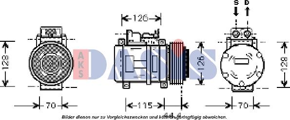 AKS Dasis 851403N - Компрессор кондиционера unicars.by