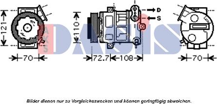 AKS Dasis 851555N - Компрессор кондиционера unicars.by