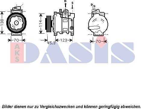 AKS Dasis 851552N - Компрессор кондиционера unicars.by