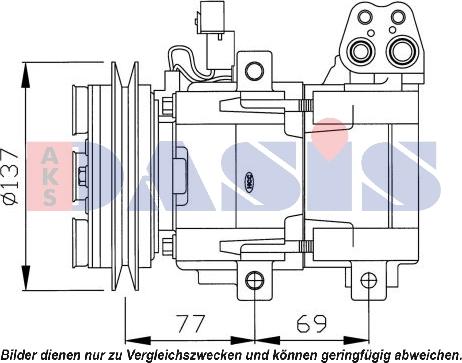 AKS Dasis 851641N - Компрессор кондиционера unicars.by