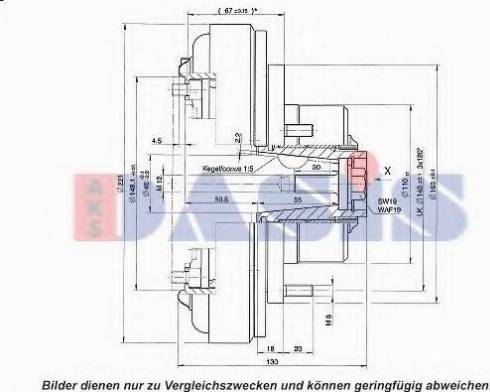 AKS Dasis 851167N - Электромагнитное сцепление, компрессор unicars.by