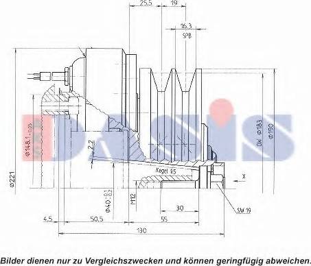 AKS Dasis 851131N - Электромагнитное сцепление, компрессор unicars.by