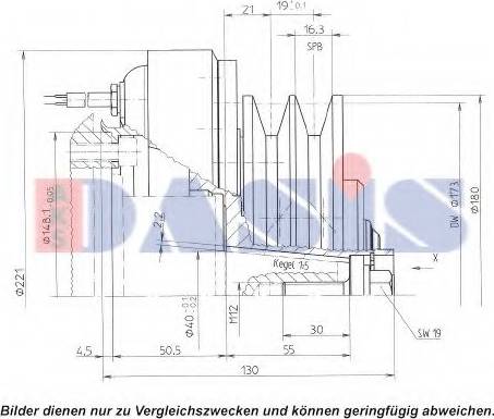 AKS Dasis 851123N - Электромагнитное сцепление, компрессор unicars.by