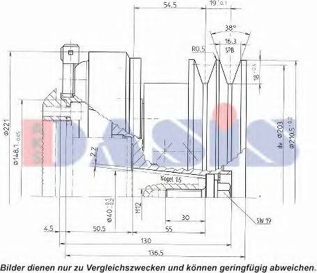 AKS Dasis 851172N - Электромагнитное сцепление, компрессор unicars.by