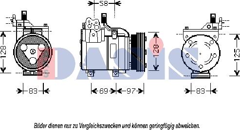 AKS Dasis 851391N - Компрессор кондиционера unicars.by