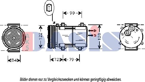 AKS Dasis 851378N - Компрессор кондиционера unicars.by