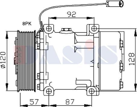 AKS Dasis 852446N - Компрессор кондиционера unicars.by