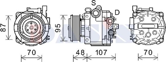 AKS Dasis 852871N - Компрессор кондиционера unicars.by