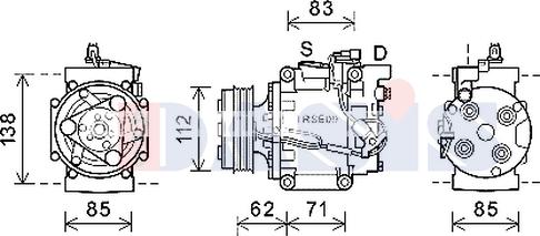 AKS Dasis 852782N - Компрессор кондиционера unicars.by