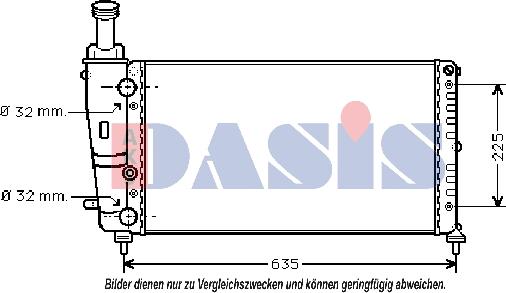 AKS Dasis 300550N - Радиатор, охлаждение двигателя unicars.by