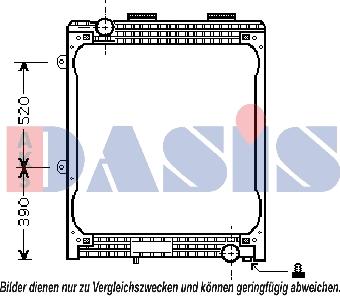 AKS Dasis 260003N - Радиатор, охлаждение двигателя unicars.by