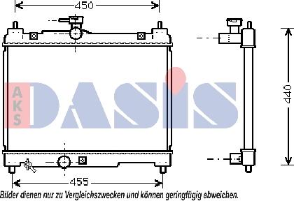 AKS Dasis 211700N - Радиатор, охлаждение двигателя unicars.by