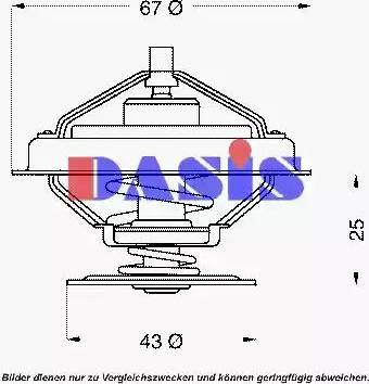 AKS Dasis 750909N - Термостат охлаждающей жидкости / корпус unicars.by