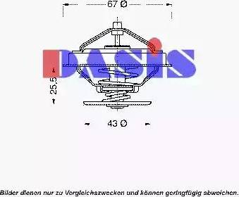 AKS Dasis 750411N - Термостат охлаждающей жидкости / корпус unicars.by