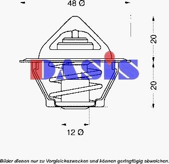 AKS Dasis 750383N - Термостат охлаждающей жидкости / корпус unicars.by