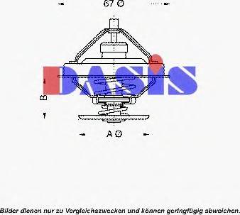 AKS Dasis 751599N - Термостат охлаждающей жидкости / корпус unicars.by