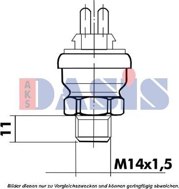 AKS Dasis 751069N - Датчик, температура охлаждающей жидкости unicars.by