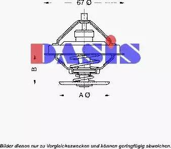 AKS Dasis 751895N - Термостат охлаждающей жидкости / корпус unicars.by