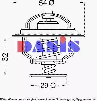 AKS Dasis 751889N - Термостат охлаждающей жидкости / корпус unicars.by