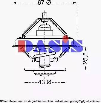 AKS Dasis 751871N - Термостат охлаждающей жидкости / корпус unicars.by