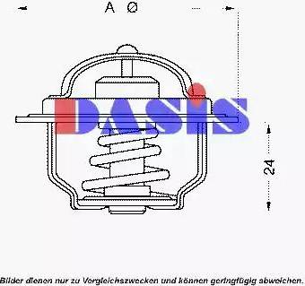 AKS Dasis 751765N - Термостат охлаждающей жидкости / корпус unicars.by