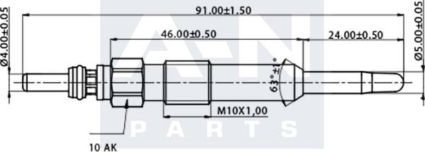 A-N PARTS A-N093227 - Свеча накаливания unicars.by