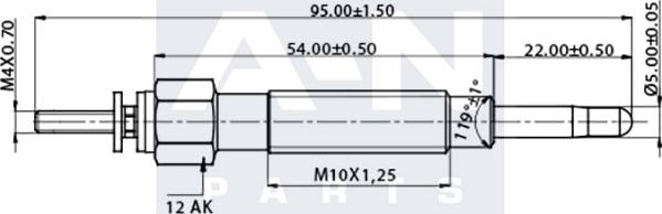 A-N PARTS A-N056233 - Свеча накаливания unicars.by