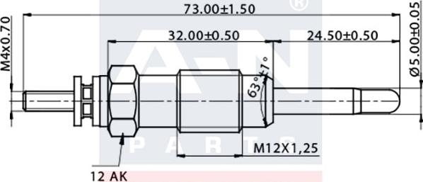 A-N PARTS A-N068249 - Свеча накаливания unicars.by