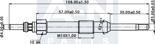 A-N PARTS A-N108639 - Свеча накаливания unicars.by