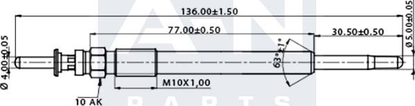 A-N PARTS A-N135417 - Свеча накаливания unicars.by