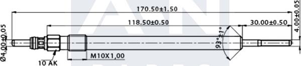 A-N PARTS A-N170054 - Свеча накаливания unicars.by