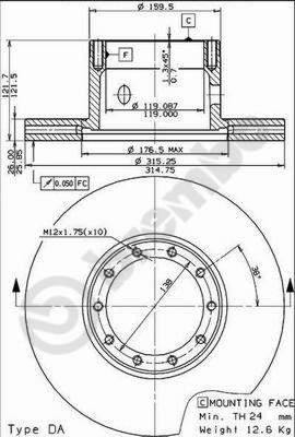 AP 44013 - Тормозной диск unicars.by