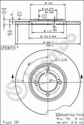 AP 14039 - Тормозной диск unicars.by