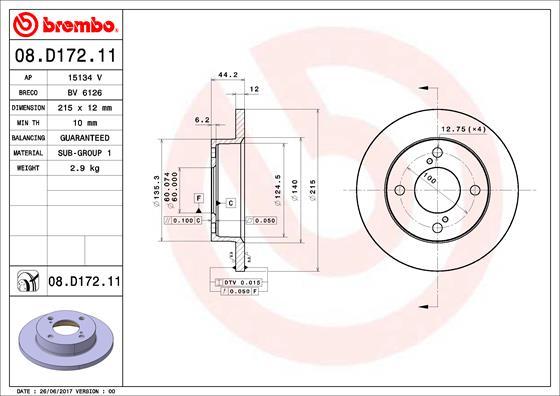 BOSCH 0 986 AB5 567 - Тормозной диск unicars.by