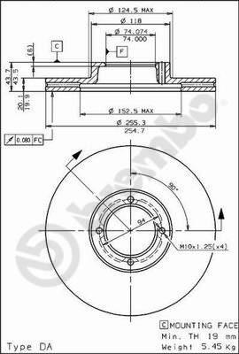 AP 24421 - Тормозной диск unicars.by