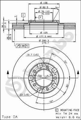 AP 24753 - Тормозной диск unicars.by