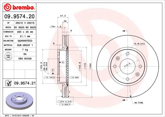 AP 25015 V - Тормозной диск unicars.by