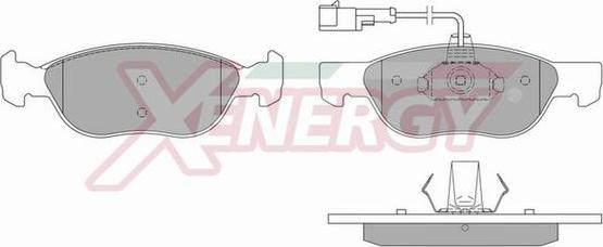 AP XENERGY X40573 - Тормозные колодки, дисковые, комплект unicars.by